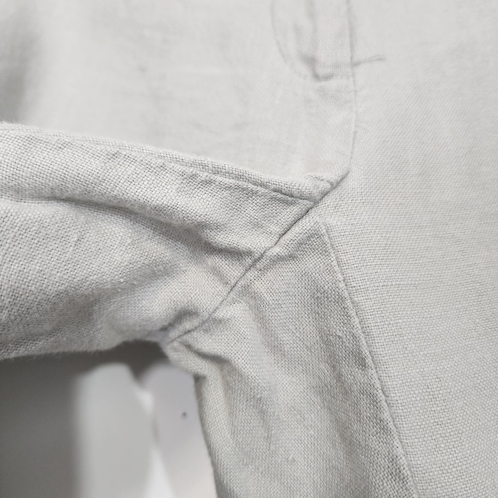 Eileen Fisher Linen Pants Women 8 Gray Wide Leg Minimalist Casual coastal - Picture 11 of 11
